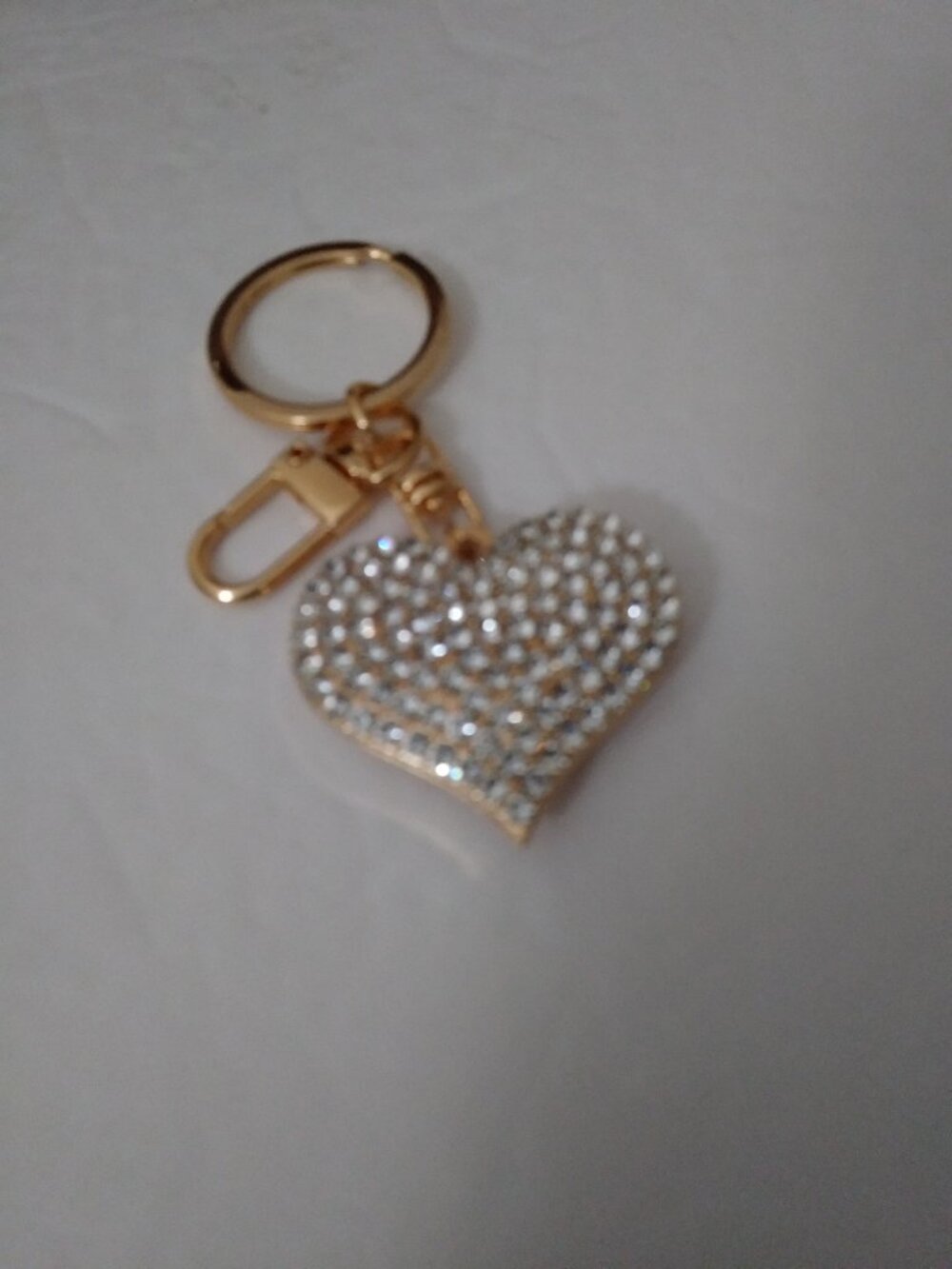 Love Heart Rhinestone Key chain Bag Charm